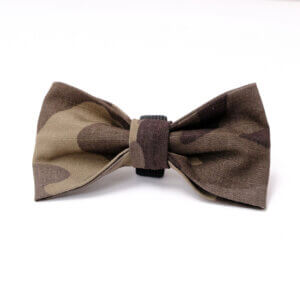 Grey camo bow tie