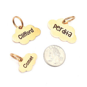 cloud id tags size next to quarter