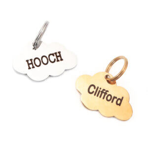 cloud id tags silver and gold