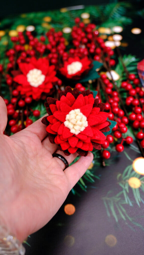 holiday dog collar flower christmas flower