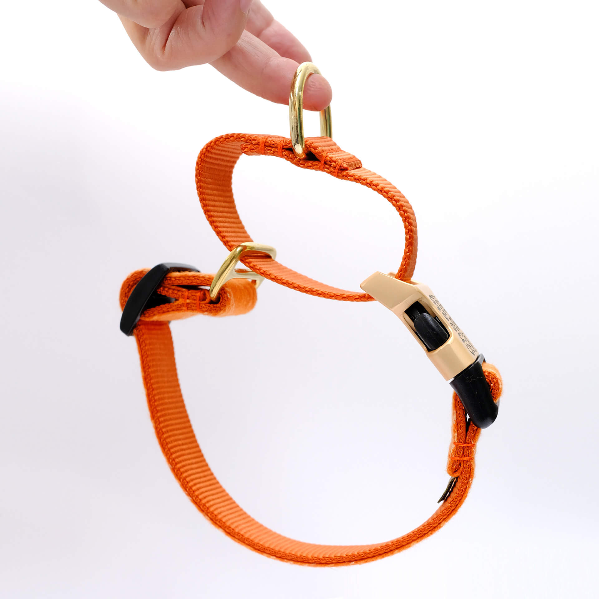 martingale dog collar orange flannel spice