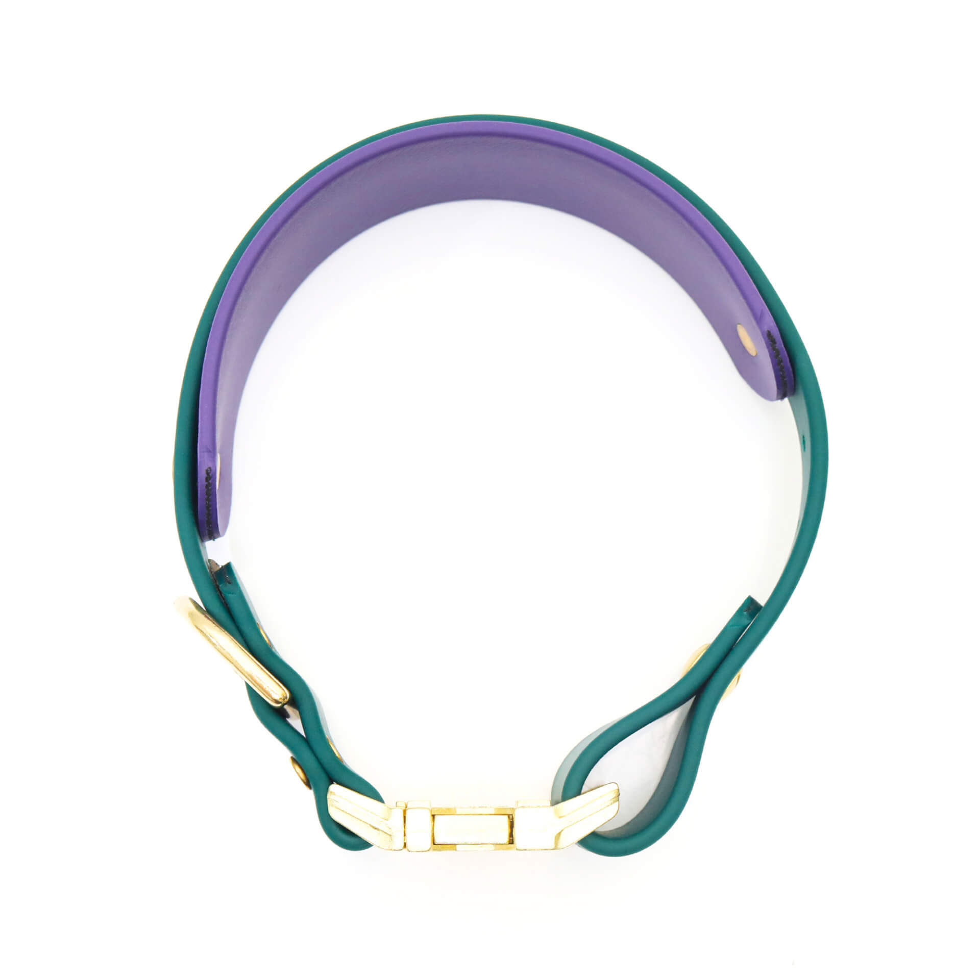 two tone waterproof double layered collars purple forest green