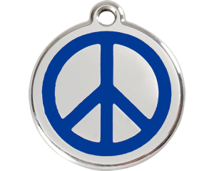 Red Dingo Peace Sign Dog Tag - 11 colors!