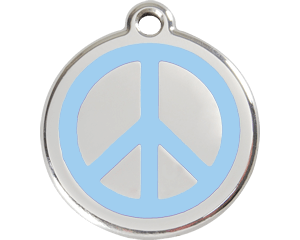 Red Dingo Peace Sign Dog Tag - 11 colors!