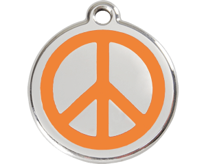 Red Dingo Peace Sign Dog Tag - 11 colors!