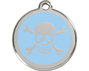 Red Dingo Skull and Crossbone Dog Tag - 11 colors!