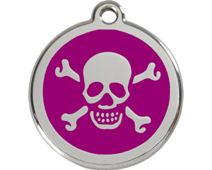 Red Dingo Skull and Crossbone Dog Tag - 11 colors!