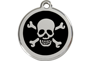 Red Dingo Skull and Crossbone Dog Tag - 11 colors!
