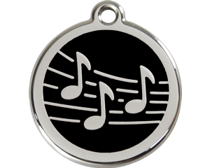 Red Dingo Music Notes Dog Tag - 11 colors!