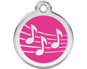 Red Dingo Music Notes Dog Tag - 11 colors!