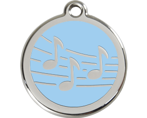 Red Dingo Music Notes Dog Tag - 11 colors!