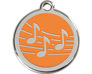 Red Dingo Music Notes Dog Tag - 11 colors!