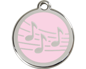 Red Dingo Music Notes Dog Tag - 11 colors!