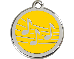 Red Dingo Music Notes Dog Tag - 11 colors!