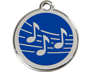 Red Dingo Music Notes Dog Tag - 11 colors!