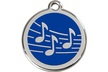 Red Dingo Music Notes Dog Tag - 11 colors!