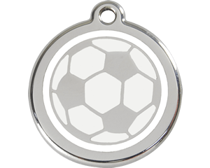 Red Dingo Soccer Ball  Dog Tag