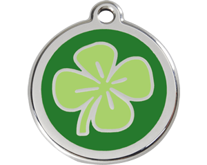 Red Dingo Shamrock Dog Tag