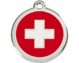 Red Dingo Swiss Cross Dog Tag