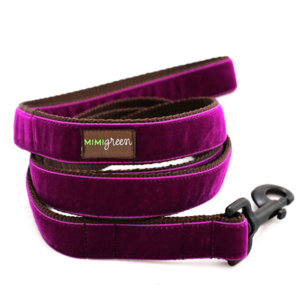 Olive Swiss Velvet Leash