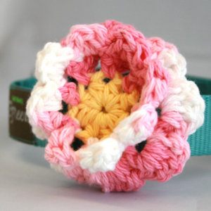 Strawberry Shortcake Dog Collar Flower