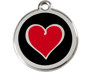 Red Dingo Purple, Red or Pink Heart Tag