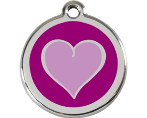 Red Dingo Purple, Red or Pink Heart Tag