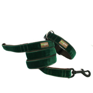'Evergreen' Velvet Dog Collar