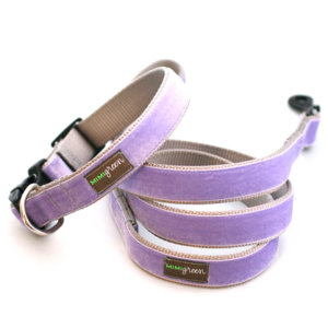 Violet Swiss Velvet Dog Leash
