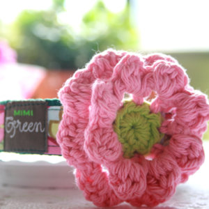 Bubble Gum Dog Collar Flower