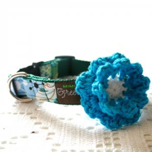 Salt Water Taffy Dog Collar Flower