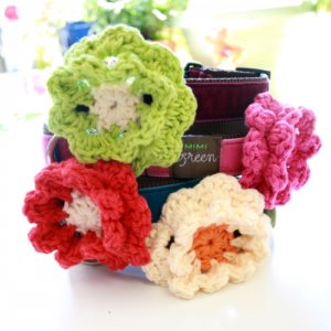 Lemon Lime Dog Collar Flower