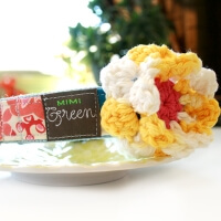Buttered Popcorn Dog Collar Flower