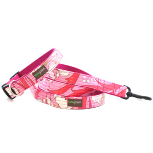 Blossom Laminated Cotton Dog Collar
