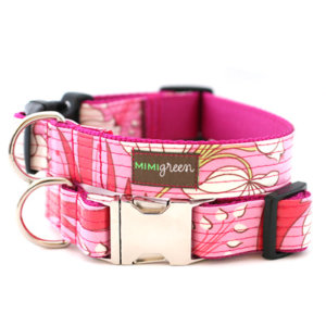 Blossom Laminated Cotton Dog Collar