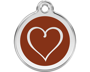 Red Dingo Tribal Heart Dog Tag - 11 colors!