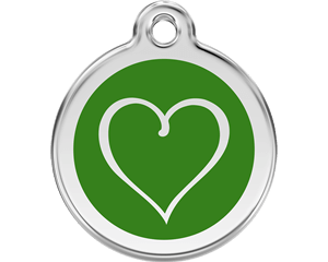 Red Dingo Tribal Heart Dog Tag - 11 colors!