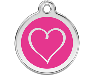 Red Dingo Tribal Heart Dog Tag - 11 colors!