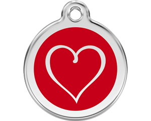 Red Dingo Tribal Heart Dog Tag - 11 colors!