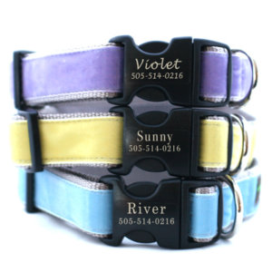 Engraved Personalized Dog Collar *14 Velvet Styles