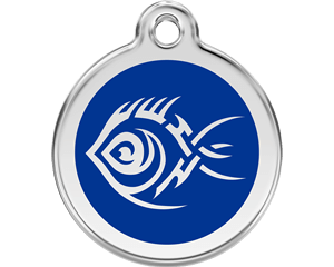 Red Dingo Tribal Fish Dog Tag - 11 colors!