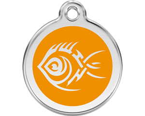 Red Dingo Tribal Fish Dog Tag - 11 colors!