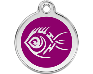 Red Dingo Tribal Fish Dog Tag - 11 colors!