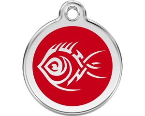 Red Dingo Tribal Fish Dog Tag - 11 colors!