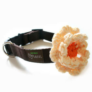 Chocolate and Orange Flower Collar