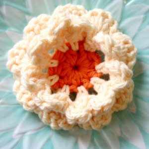 Chocolate and Orange Flower Collar