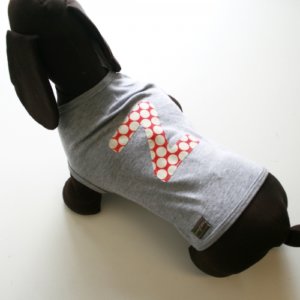 Grey Monogram Doggie Tank