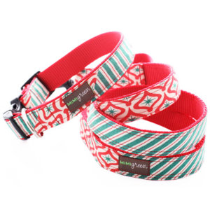 Peppermint Patty Holiday Dog Collar