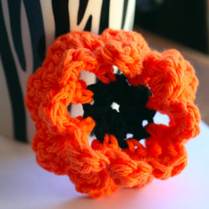 Halloween Candy Corn Dog Collar Flower