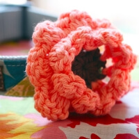 Orange Coco Dog Collar Flower